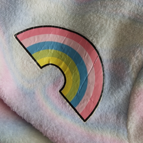 Unicorn hood zip up onesie Jr's size LG - Picture 2 of 4